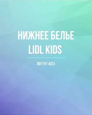 Купить Нижнее белье LIDL Kids#5 кг, ЛОТ №4231 оптом в Екатеринбурге и Свердловской области